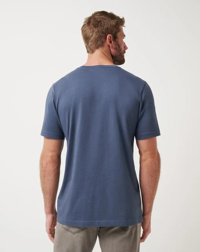 Men FLOURISH POCKET TEE Mood Indigovintage Indigo TravisMathew Tees