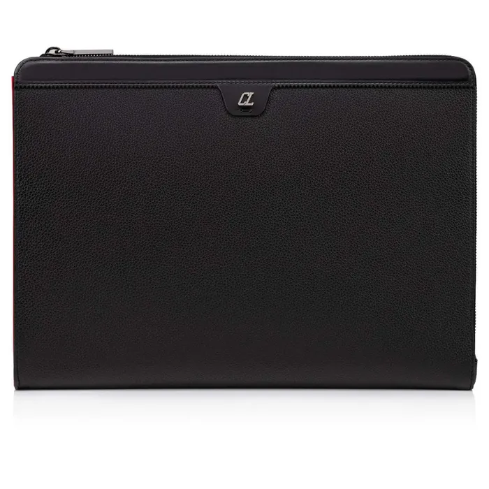 Men For Rui Pouch 8211 Grained Calf Leather And Rubber 8211 Black Black Christian Louboutin Mini Bags and Pouches Men For Rui Pouch 8211 Grained Calf Leather And Rubber 8211 Black Black Christian Louboutin Mini Bags and Pouches