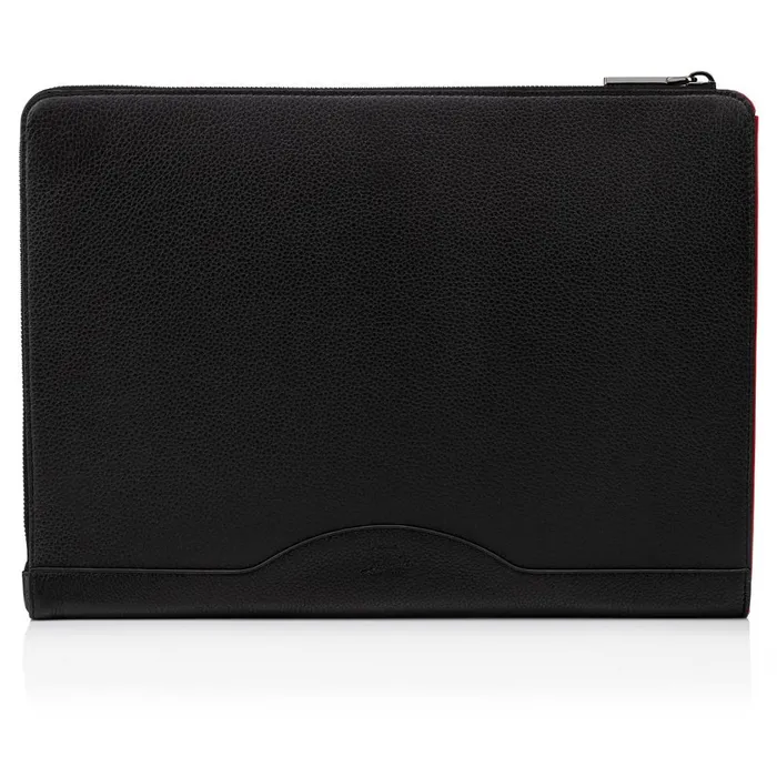 Men For Rui Pouch 8211 Grained Calf Leather And Rubber 8211 Black Black Christian Louboutin Mini Bags and Pouches