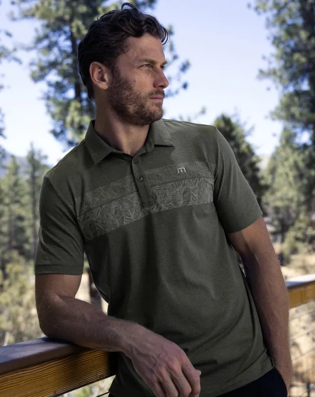 Men FOREST CANYON POLO Dark Olive TravisMathew Polos