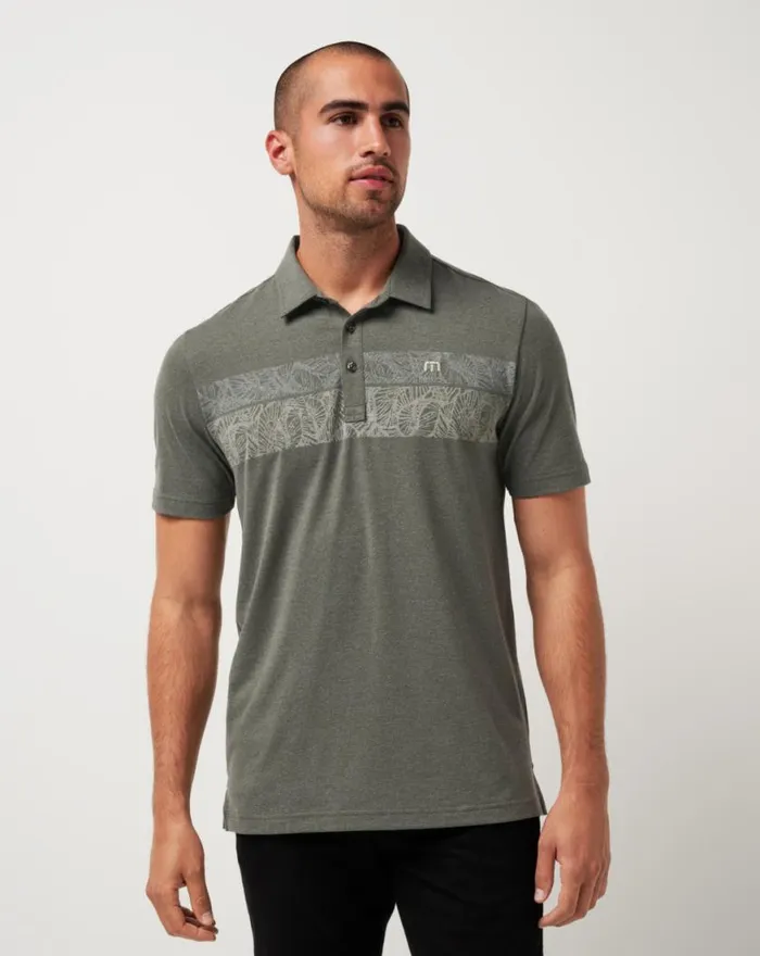 Men FOREST CANYON POLO Dark Olive TravisMathew Polos