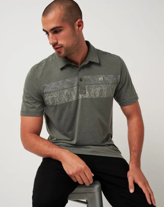 Men FOREST CANYON POLO Dark Olive TravisMathew Polos