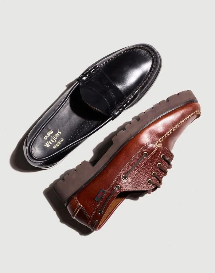 Men GHBASS Weejuns Penny Loafers Black Madewell Dress Shoes and Loafers
