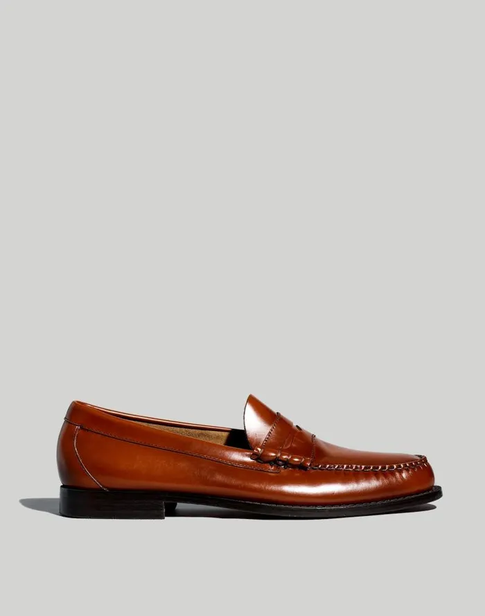 Men GHBASS Weejuns Penny Loafers Brown Madewell Dress Shoes and Loafers