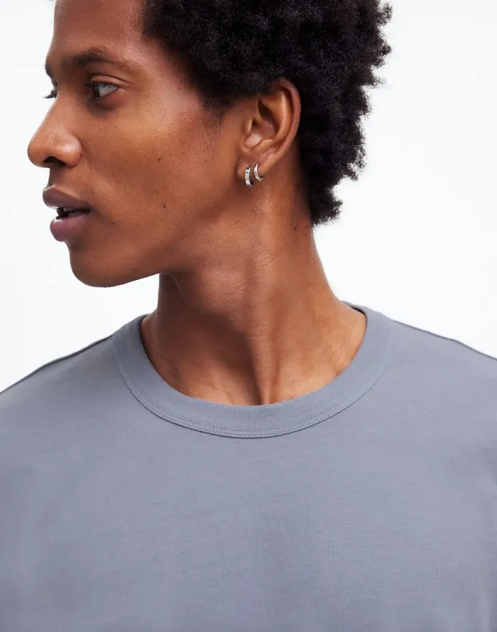 Men GarmentDyed Allday Crewneck Tee Ashen Blue Madewell Tees