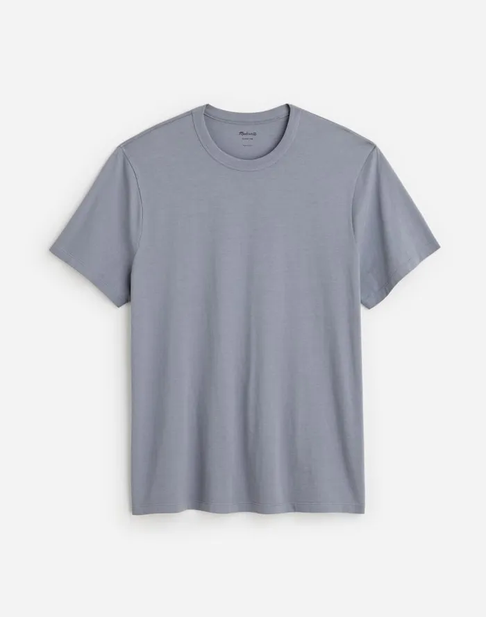 Men GarmentDyed Allday Crewneck Tee Ashen Blue Madewell Tees