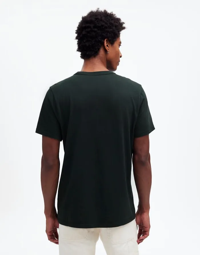 Men GarmentDyed Allday Crewneck Tee Bottle Green Madewell Tees