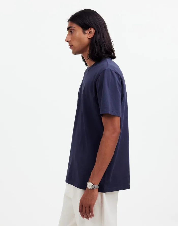 Men GarmentDyed Allday Crewneck Tee Twilight Madewell Tees