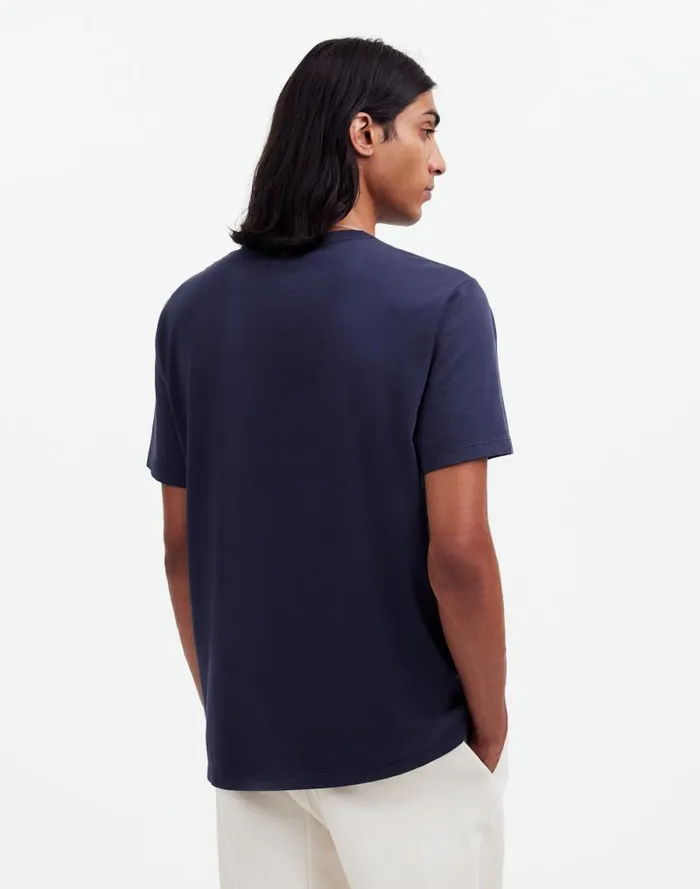 Men GarmentDyed Allday Crewneck Tee Twilight Madewell Tees