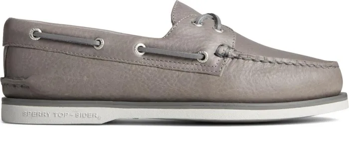 Men Gold Cup Authentic Original Tumbled Boat Shoe Grey Sperry Boat Shoes