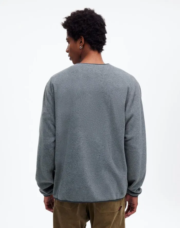 Men Gramicci Fleece Cardigan Heather Charcoal Madewell Sweaters
