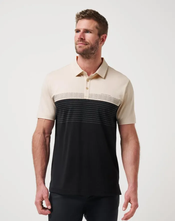 Men HANG GLIDE POLO Italian Sand TravisMathew Polos