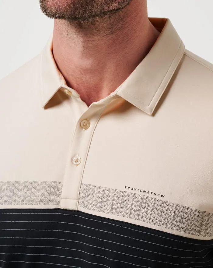 Men HANG GLIDE POLO Italian Sand TravisMathew Polos