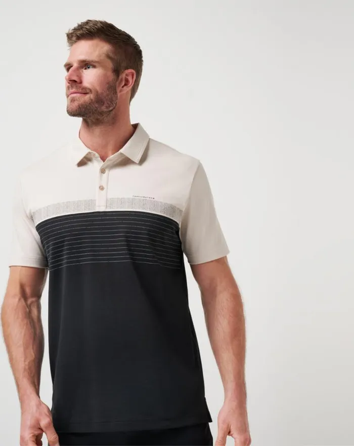 Men HANG GLIDE POLO Italian Sand TravisMathew Polos