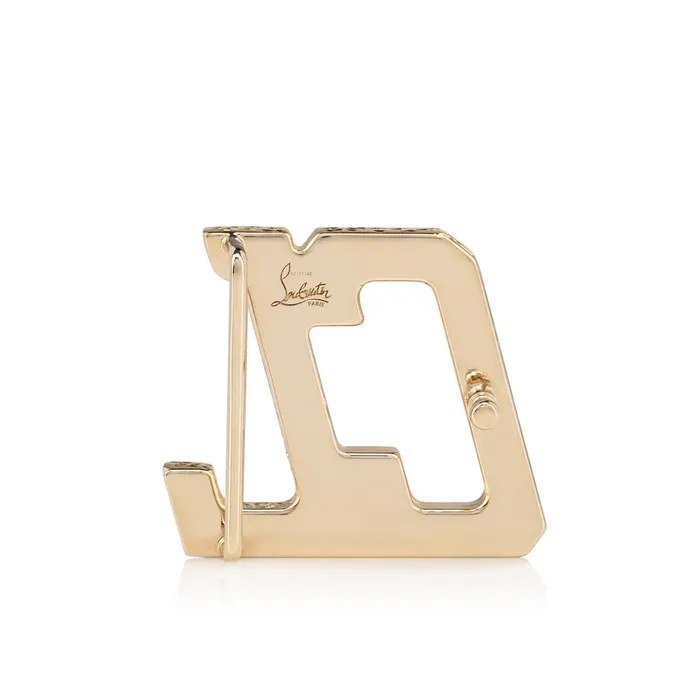 Men Happy Rui CL Logo Belt Buckle Belt Buckle 8211 Hammered Metal 8211 Gold Gold Christian Louboutin Belts