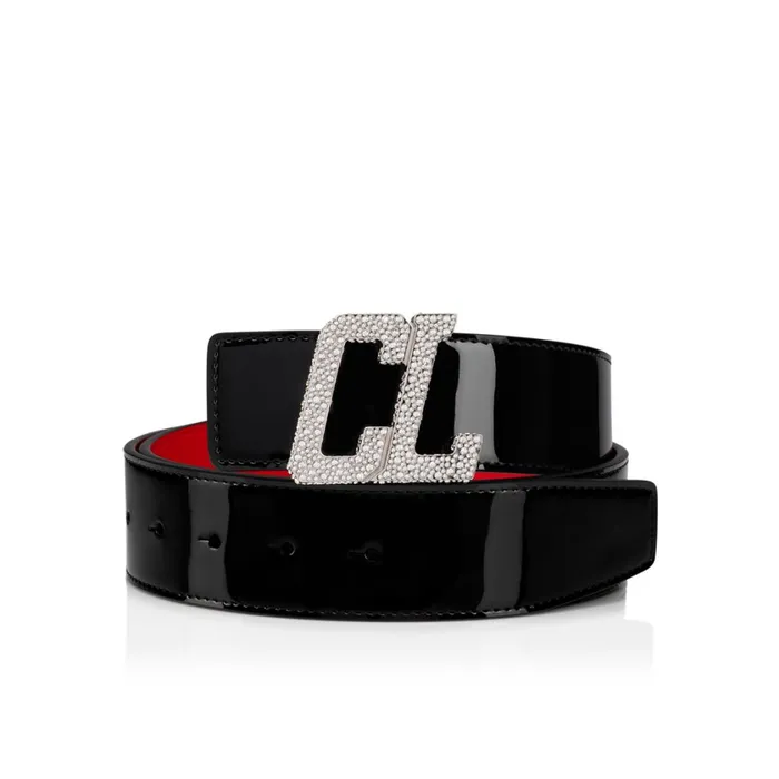 Men Happy Rui CL Logo Belt Buckle Belt Buckle 8211 Metal And Strass 8211 Silver Silver Christian Louboutin Belts