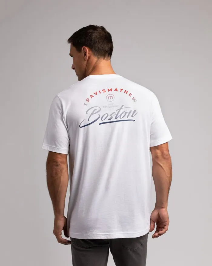 Men HARVARD SQUARE TEE White TravisMathew Tees