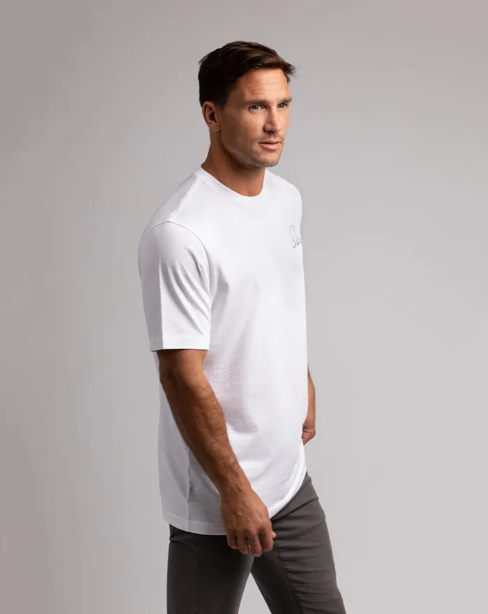 Men HARVARD SQUARE TEE White TravisMathew Tees