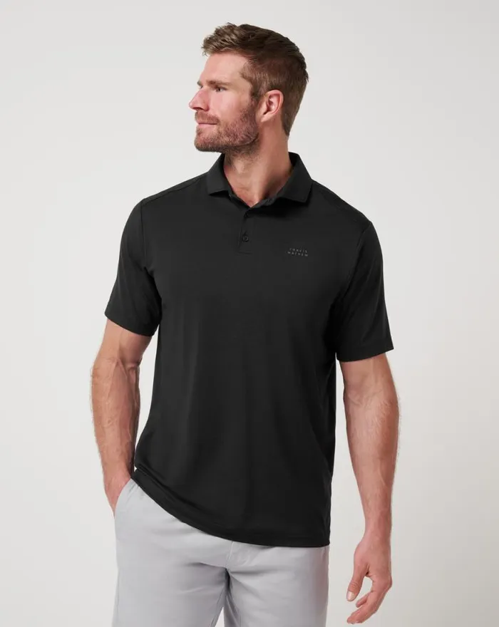 Men HEATER PRO POLO Black TravisMathew Polos