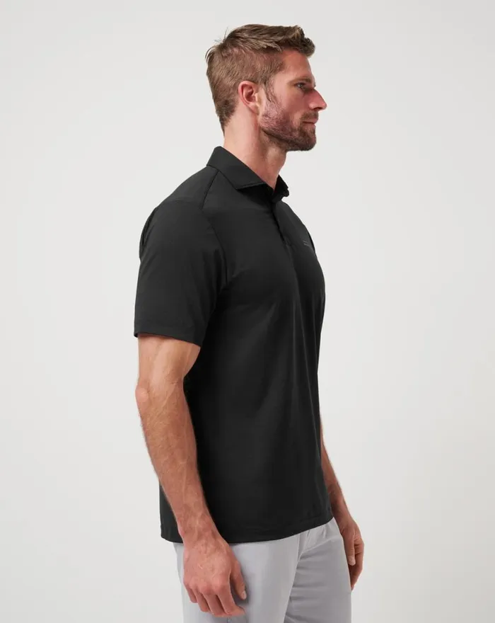 Men HEATER PRO POLO Black TravisMathew Polos