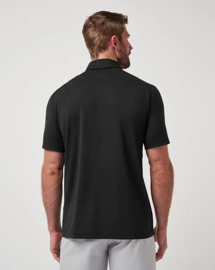 Men HEATER PRO POLO Black TravisMathew Polos