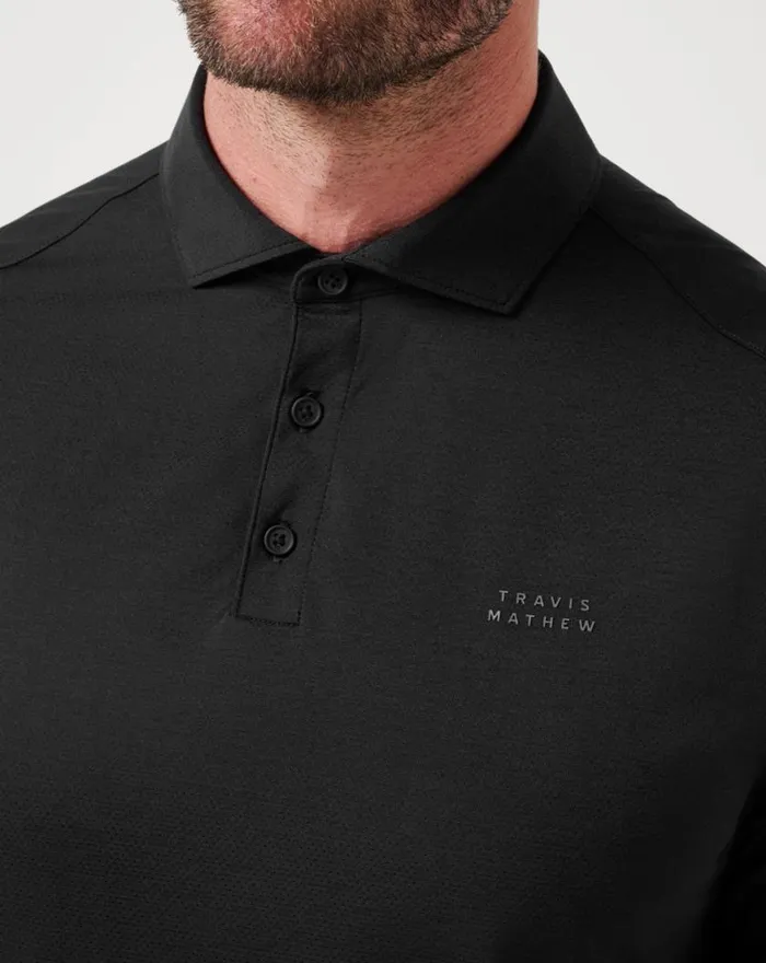 Men HEATER PRO POLO Black TravisMathew Polos