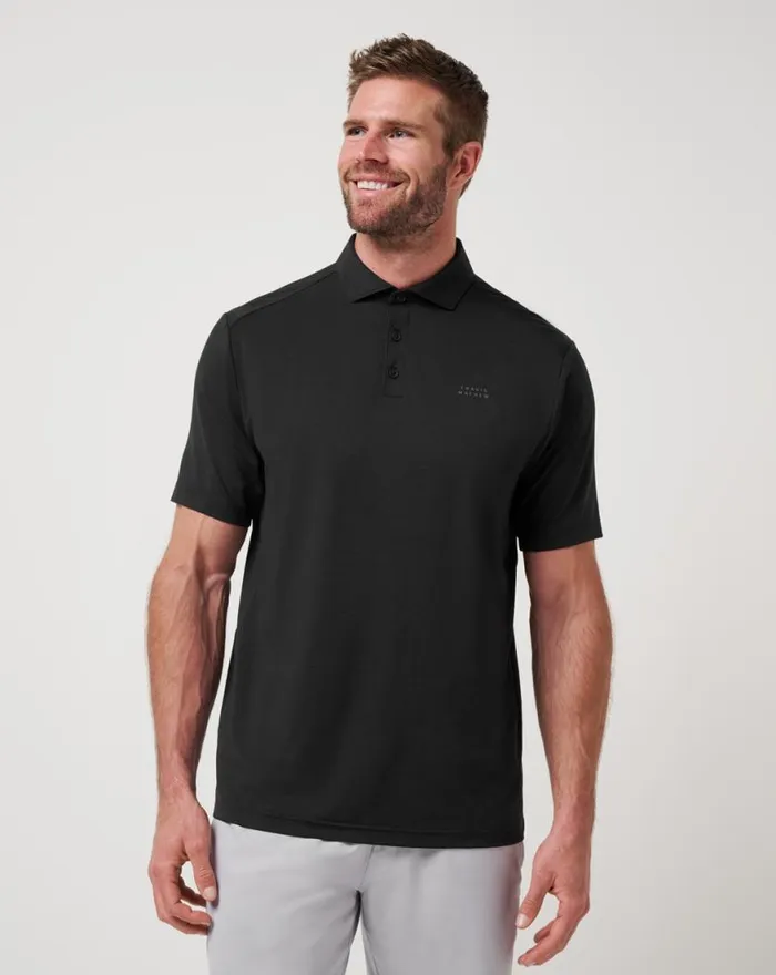 Men HEATER PRO POLO Black TravisMathew Polos