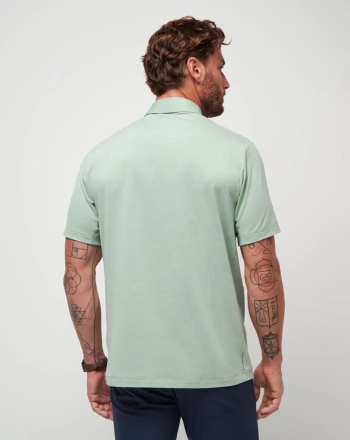 Men HEATER PRO POLO Jadeite TravisMathew Polos