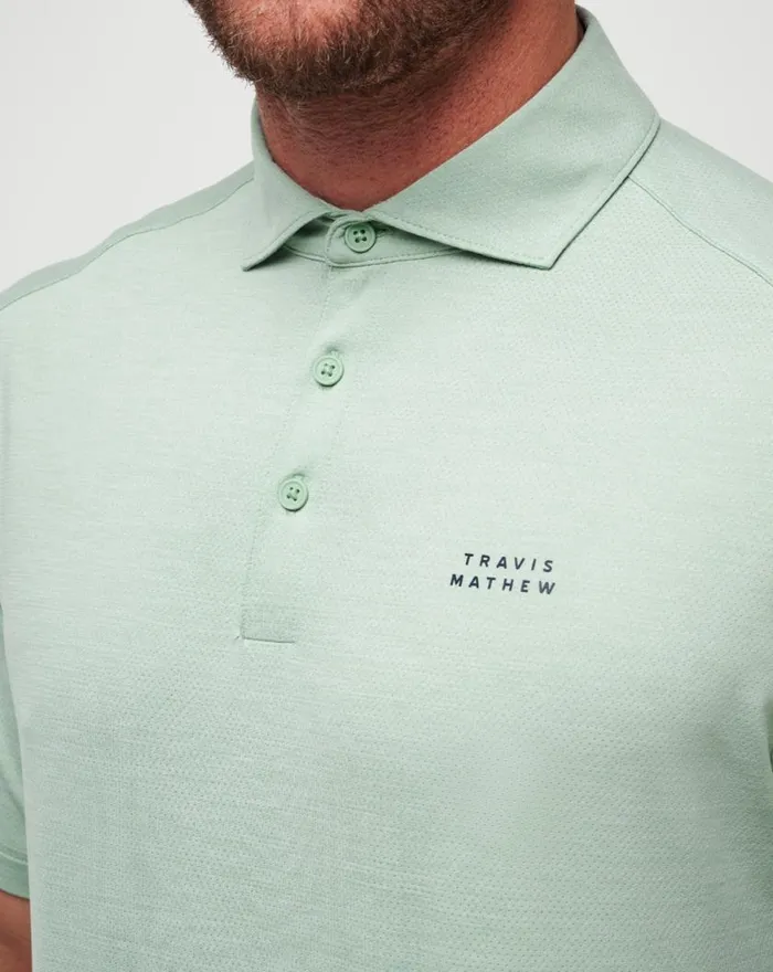 Men HEATER PRO POLO Jadeite TravisMathew Polos