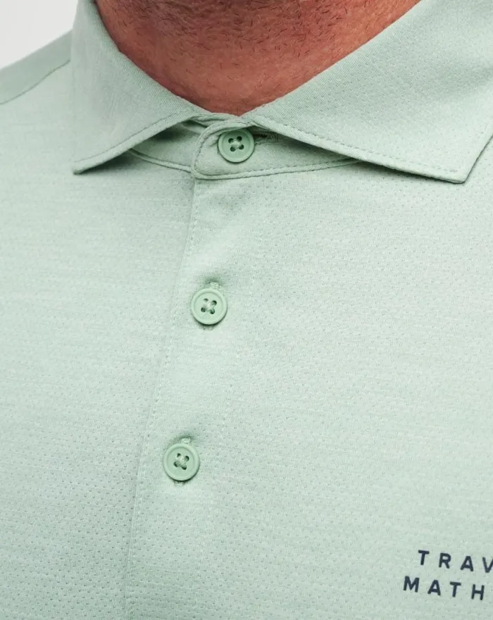 Men HEATER PRO POLO Jadeite TravisMathew Polos
