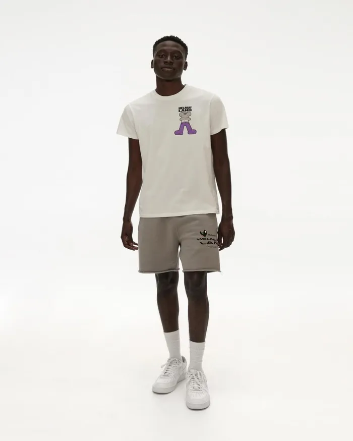 Men Helmut Land Small Mascot Standard Tee Chalk White Helmut Lang TShirts