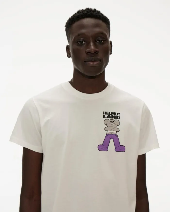 Men Helmut Land Small Mascot Standard Tee Chalk White Helmut Lang TShirts