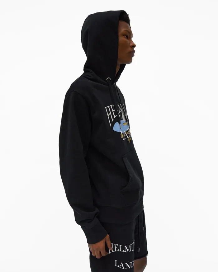 Men HL Ocean Hoodie Basalt Black Helmut Lang Sweatshirts
