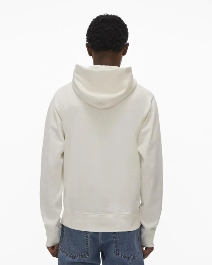 Men HL Ocean Hoodie Chalk White Helmut Lang Sweatshirts