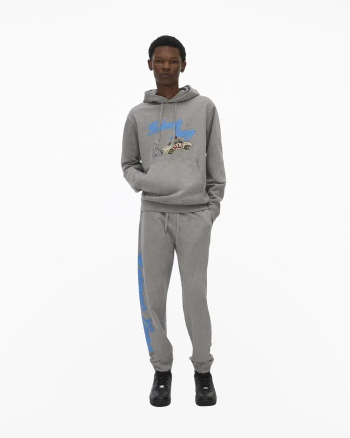 Men HL Taxi Hoodie Vapor Heather Helmut Lang Sweatshirts