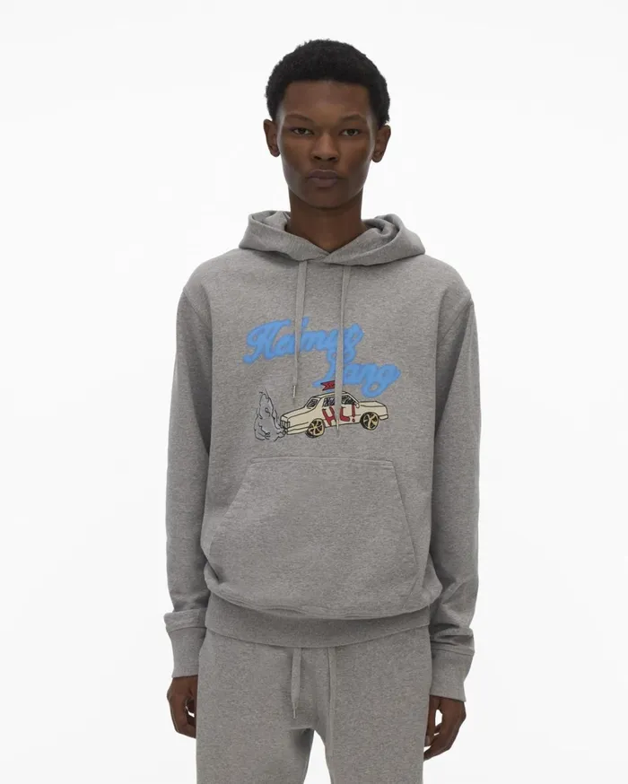 Men HL Taxi Hoodie Vapor Heather Helmut Lang Sweatshirts
