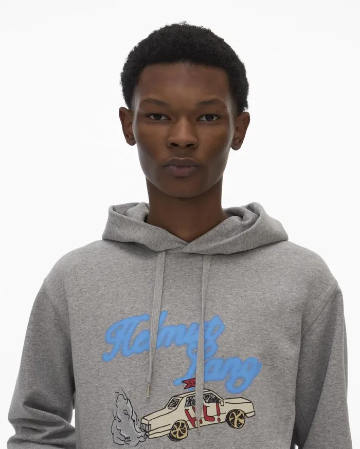 Men HL Taxi Hoodie Vapor Heather Helmut Lang Sweatshirts