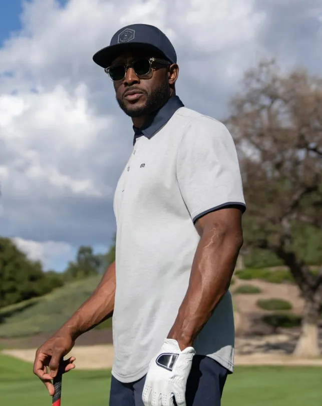 Men HOME GAME POLO Heather Light Grey TravisMathew Polos