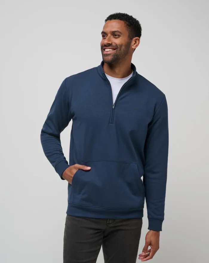 Men HOTEL HOPPER QUARTER ZIP Total Eclipse TravisMathew Quarter Zips