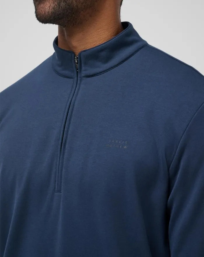 Men HOTEL HOPPER QUARTER ZIP Total Eclipse TravisMathew Quarter Zips