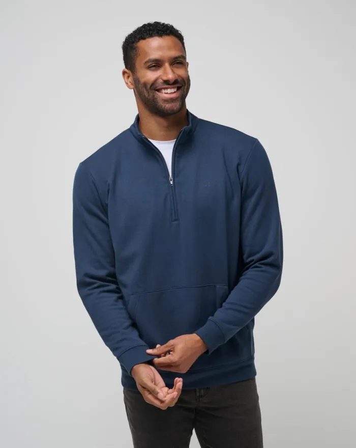 Men HOTEL HOPPER QUARTER ZIP Total Eclipse TravisMathew Quarter Zips