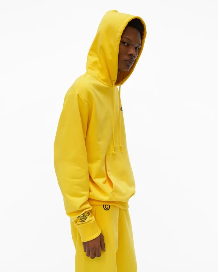 Men Impress Hoodie Laser Yellow Helmut Lang Sweatshirts