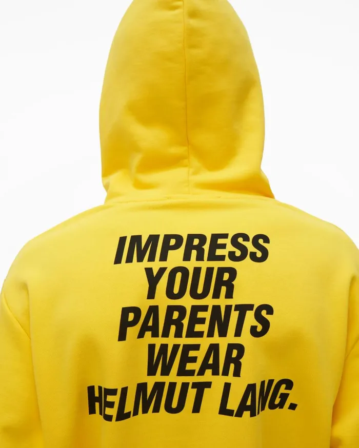 Men Impress Hoodie Laser Yellow Helmut Lang Sweatshirts