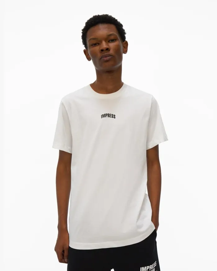 Men Impress Tee Chalk White Helmut Lang TShirts