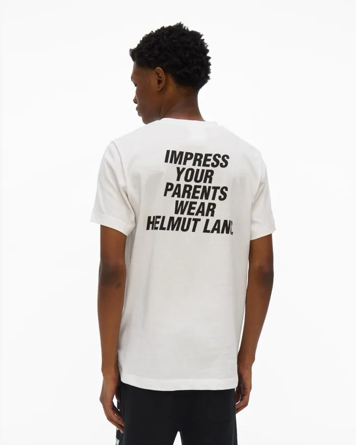 Men Impress Tee Chalk White Helmut Lang TShirts