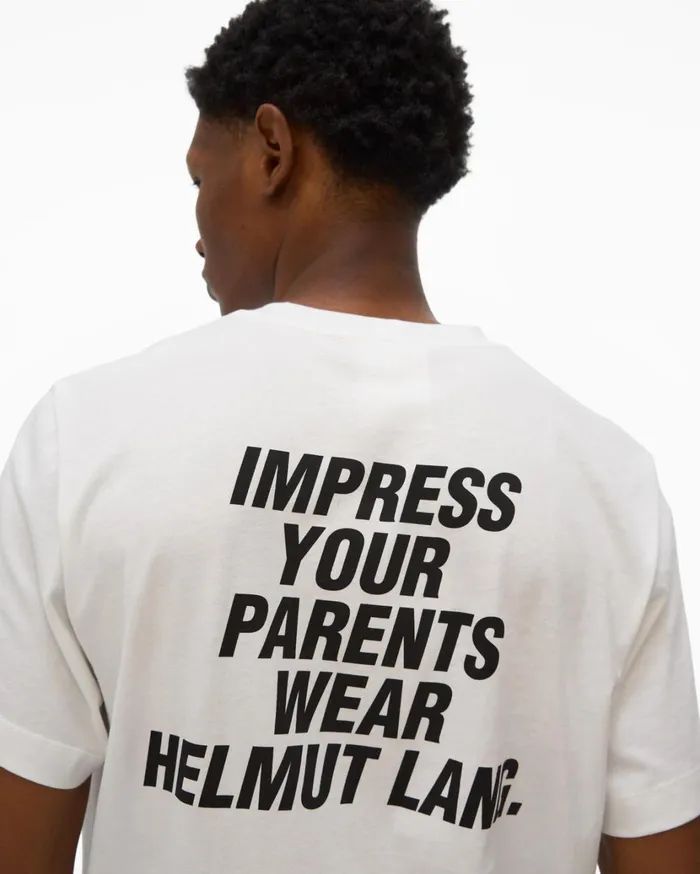 Men Impress Tee Chalk White Helmut Lang TShirts