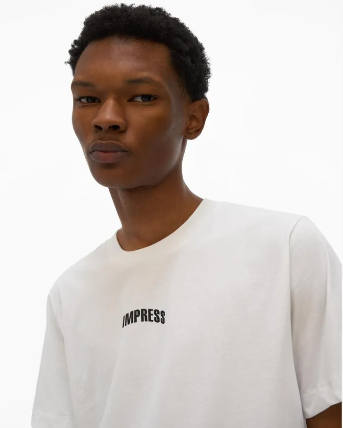 Men Impress Tee Chalk White Helmut Lang TShirts