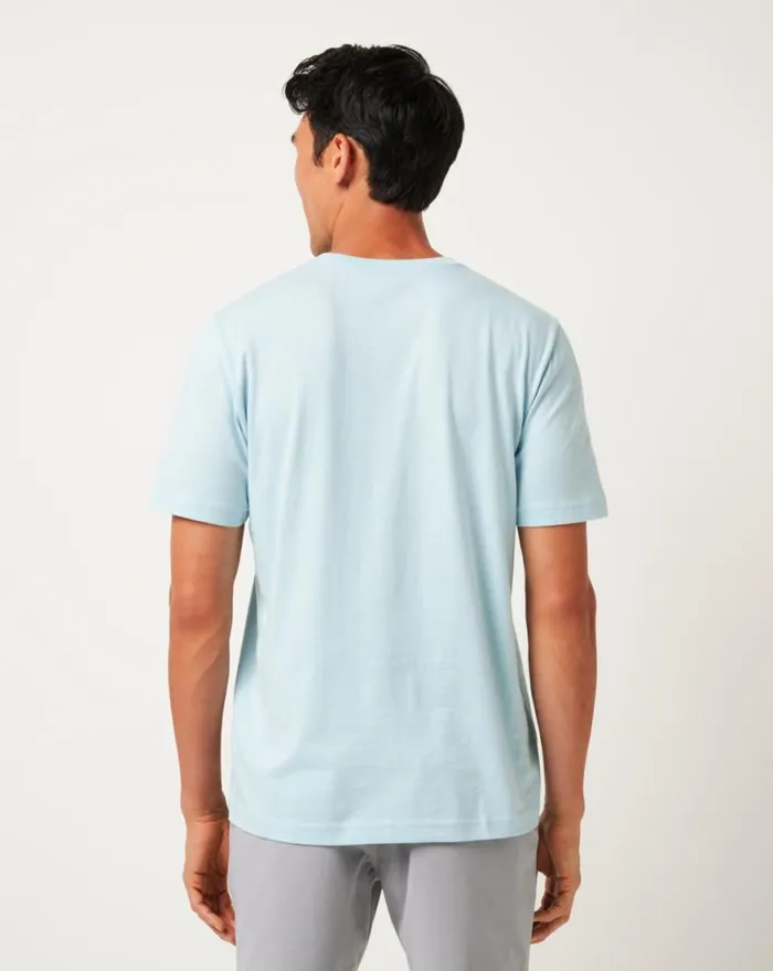 Men INTERNATIONAL TRAVEL TEE Cory Blue TravisMathew Tees Men INTERNATIONAL TRAVEL TEE Cory Blue TravisMathew Tees