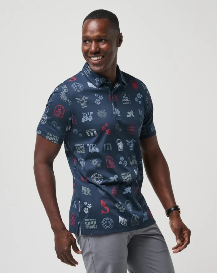 Men JULYIN POLO Total Eclipse TravisMathew Polos