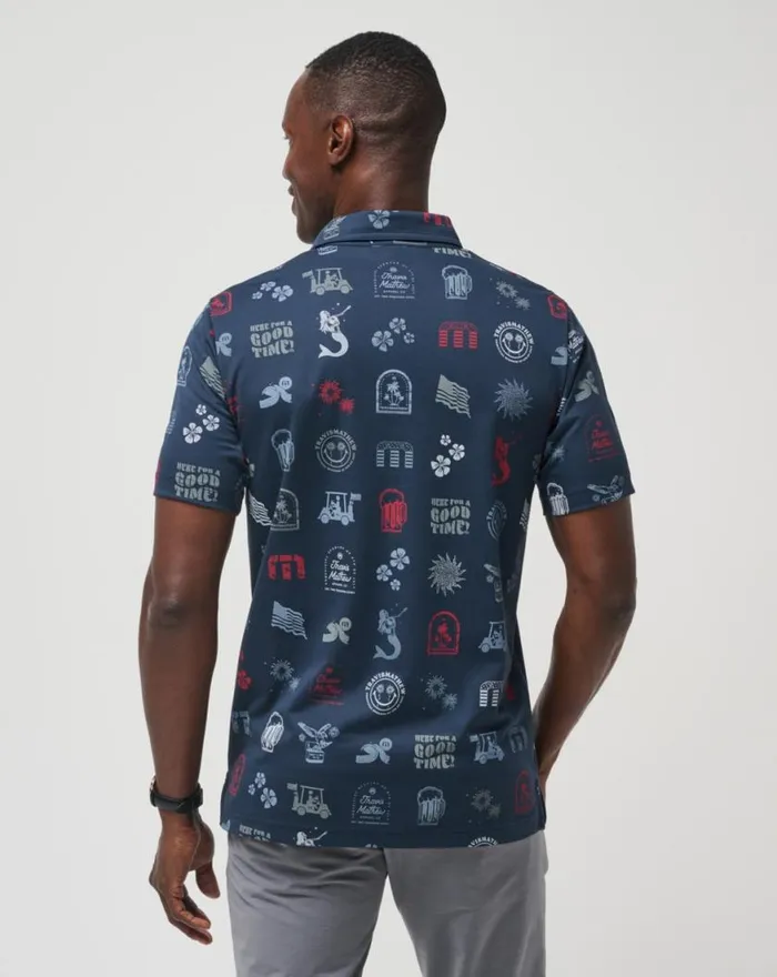 Men JULYIN POLO Total Eclipse TravisMathew Polos